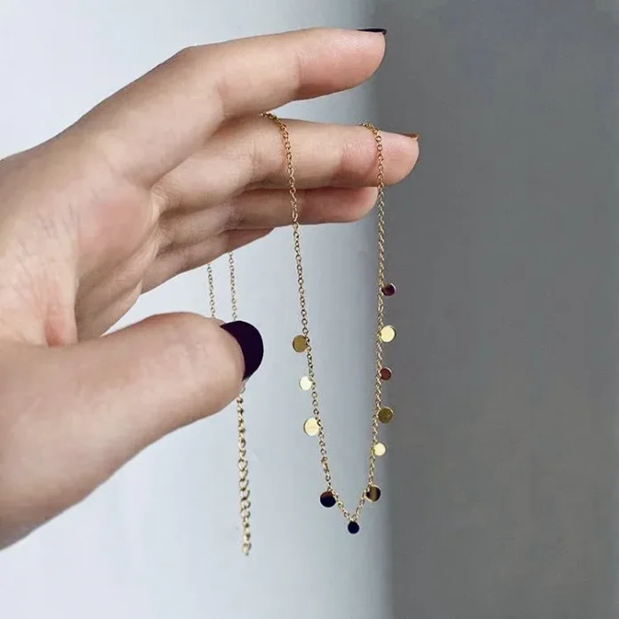 Minimalist gold jewelry